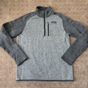 Patagonia Better Sweater Quarter-Zip Fleece Pullover Mens Size Medium Gray Hike
